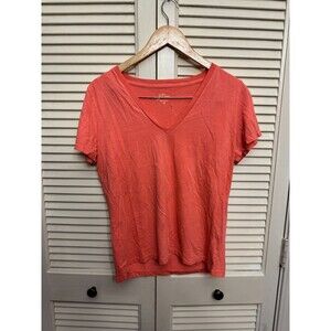 J Crew Slub Cotton Tee Size M Nwot Never Worn Coral Color